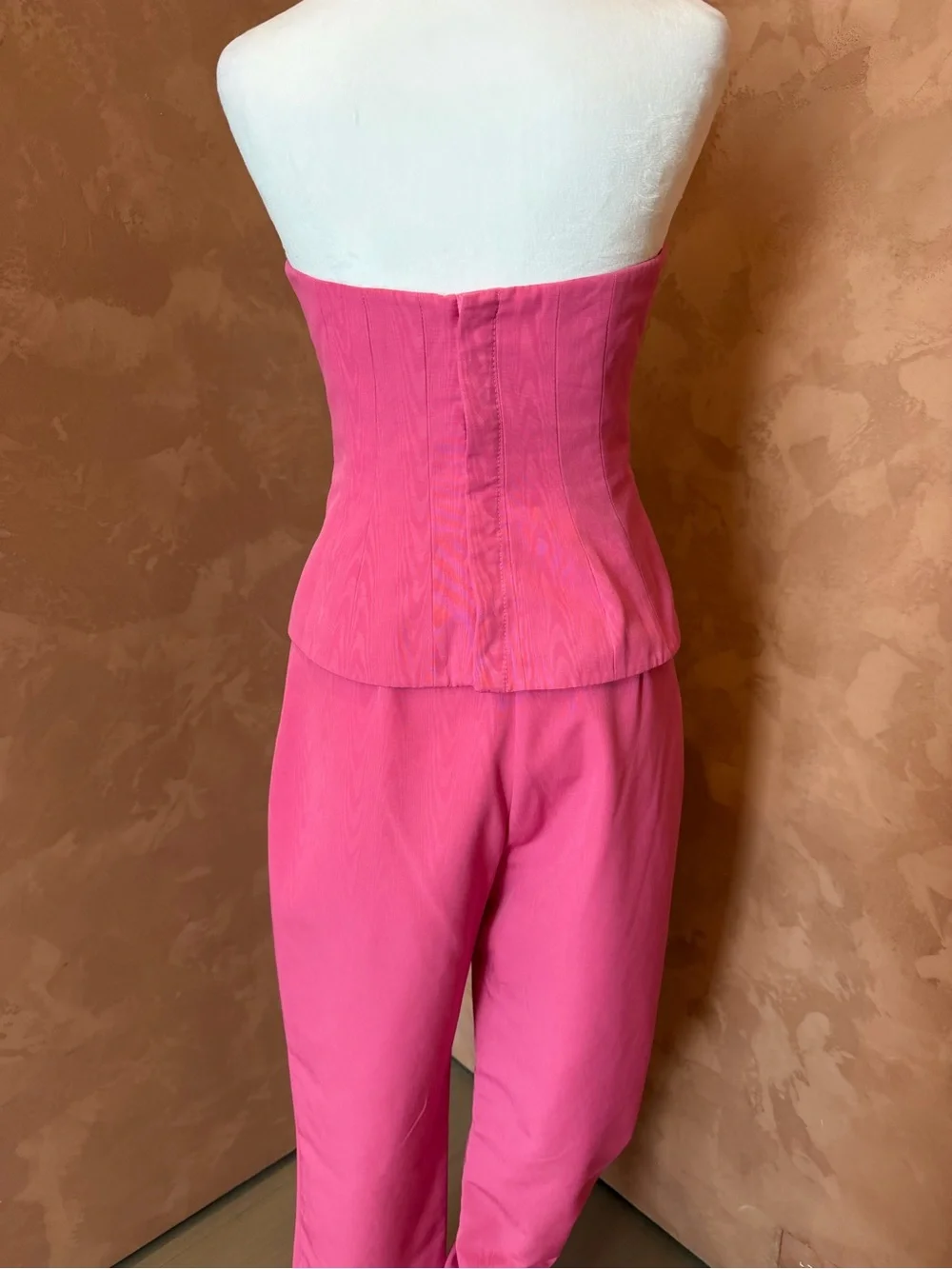 Staud Hot Pink Matching Two-Piece Set.